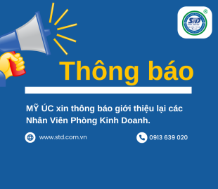  MỸ ÚC STD Thông báo Giới thiệu Lại Nhân viên Phòng Kinh doanh 