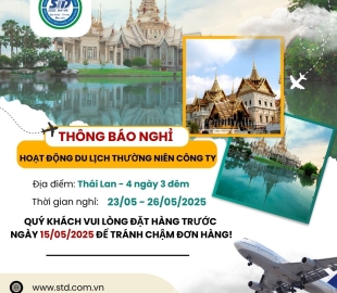 THÔNG BÁO NGHỈ DU LỊCH THƯỜNG NIÊN CỦA CÔNG TY MỸ ÚC